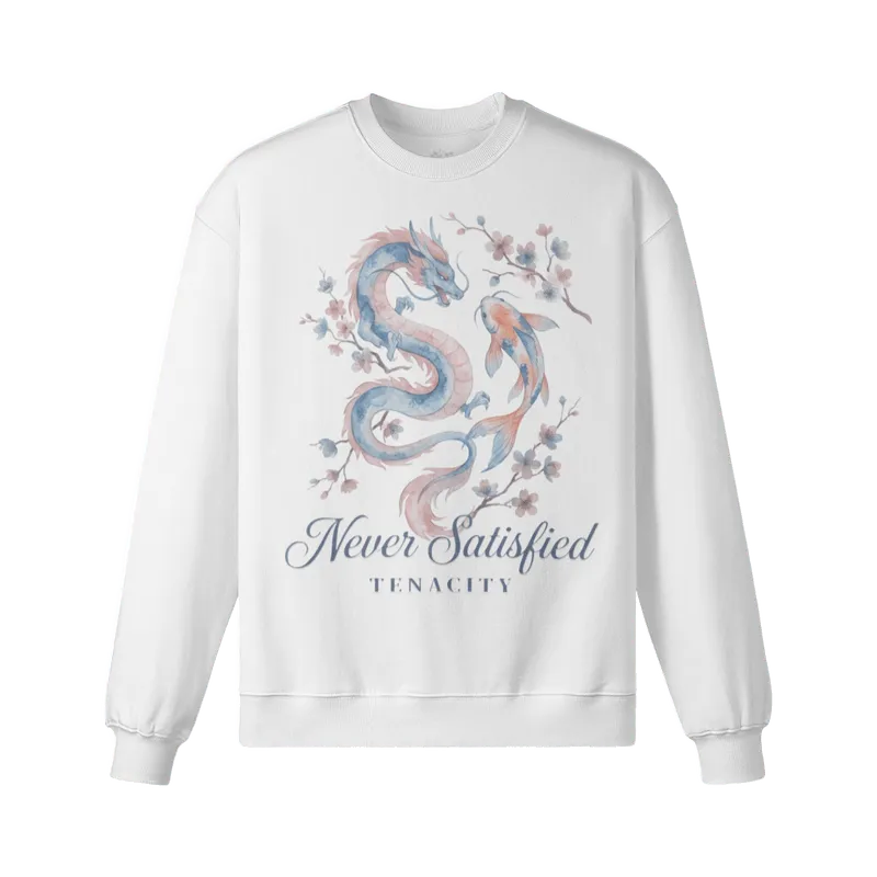 Tenacity Never Satisfied Dragon Crewneck